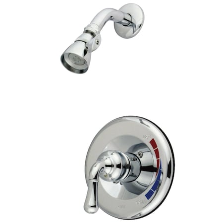 Kingston Brass Shower Faucet, 2, Wall Mount, Polished Chrome KB631SO